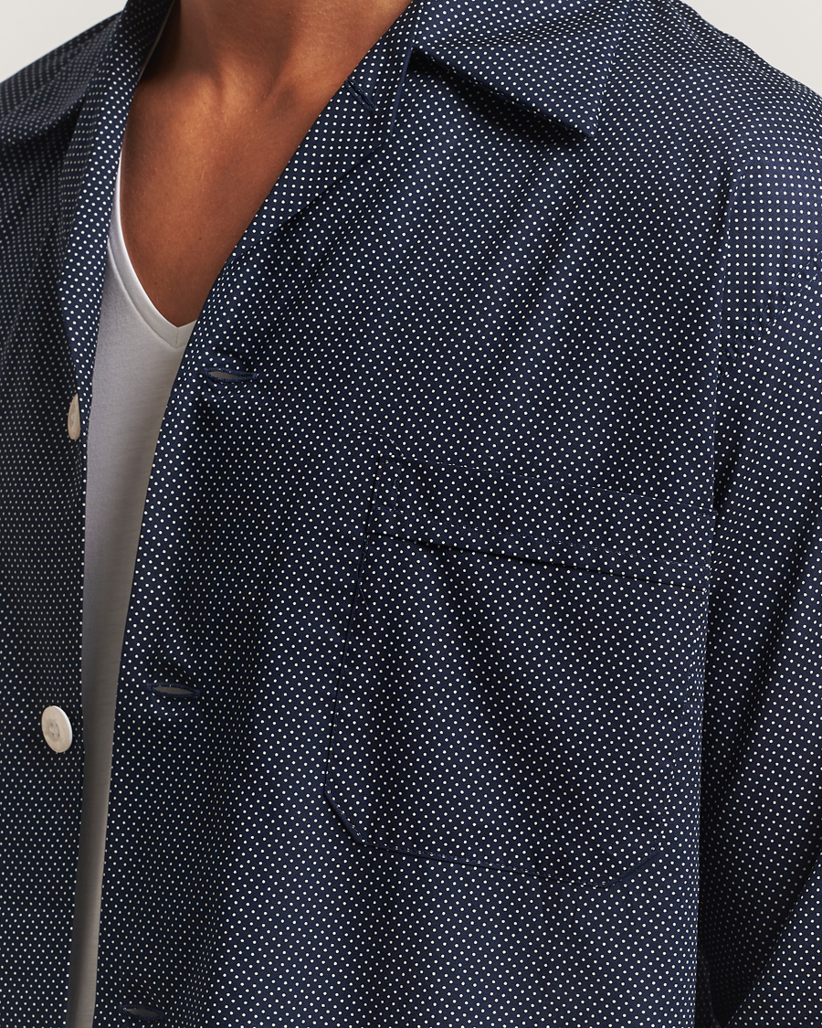 Herre | Pyjamas & Morgenkåber | Derek Rose | Printed Cotton Pyjama Set Navy