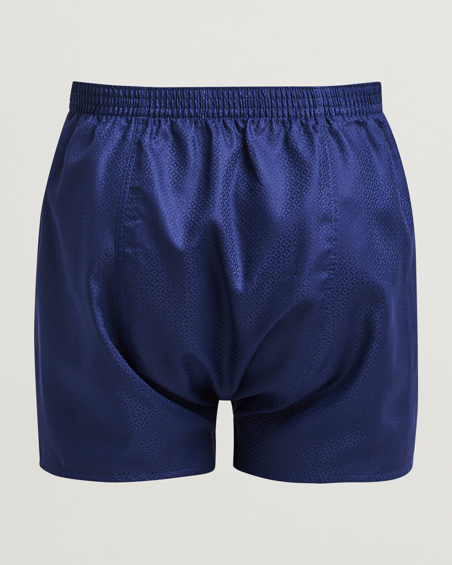 Herre | Undertøj | Derek Rose | Classic Fit Woven Cotton Boxer Shorts Navy