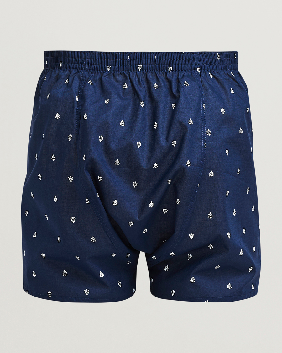 Herre | Undertøj | Derek Rose | Classic Fit Woven Cotton Boxer Shorts Navy