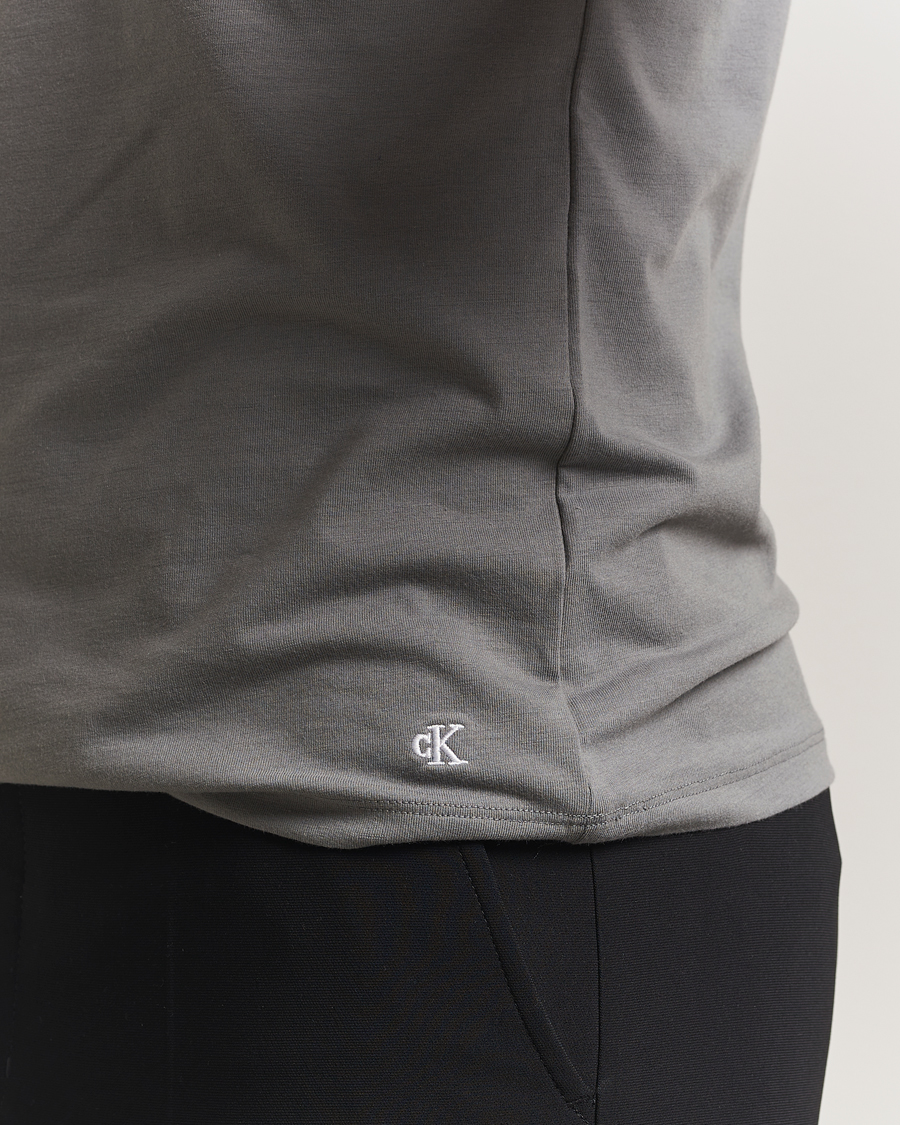 Herre | T-Shirts | Calvin Klein | 3-Pack Cotton Stretch Crew Neck T-Shirt Grey/White/Blue