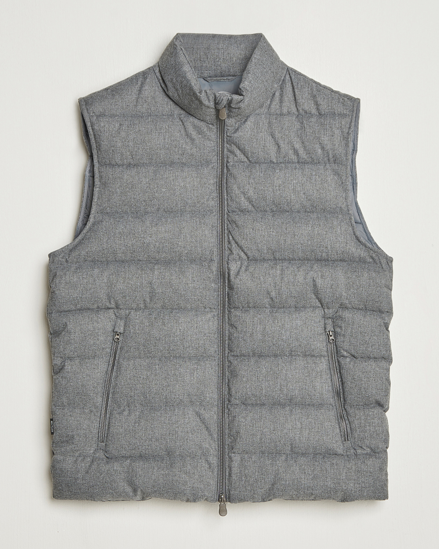 Herre | Veste | Save The Duck | Italo Padded Flannel Vest Mid Grey Melange