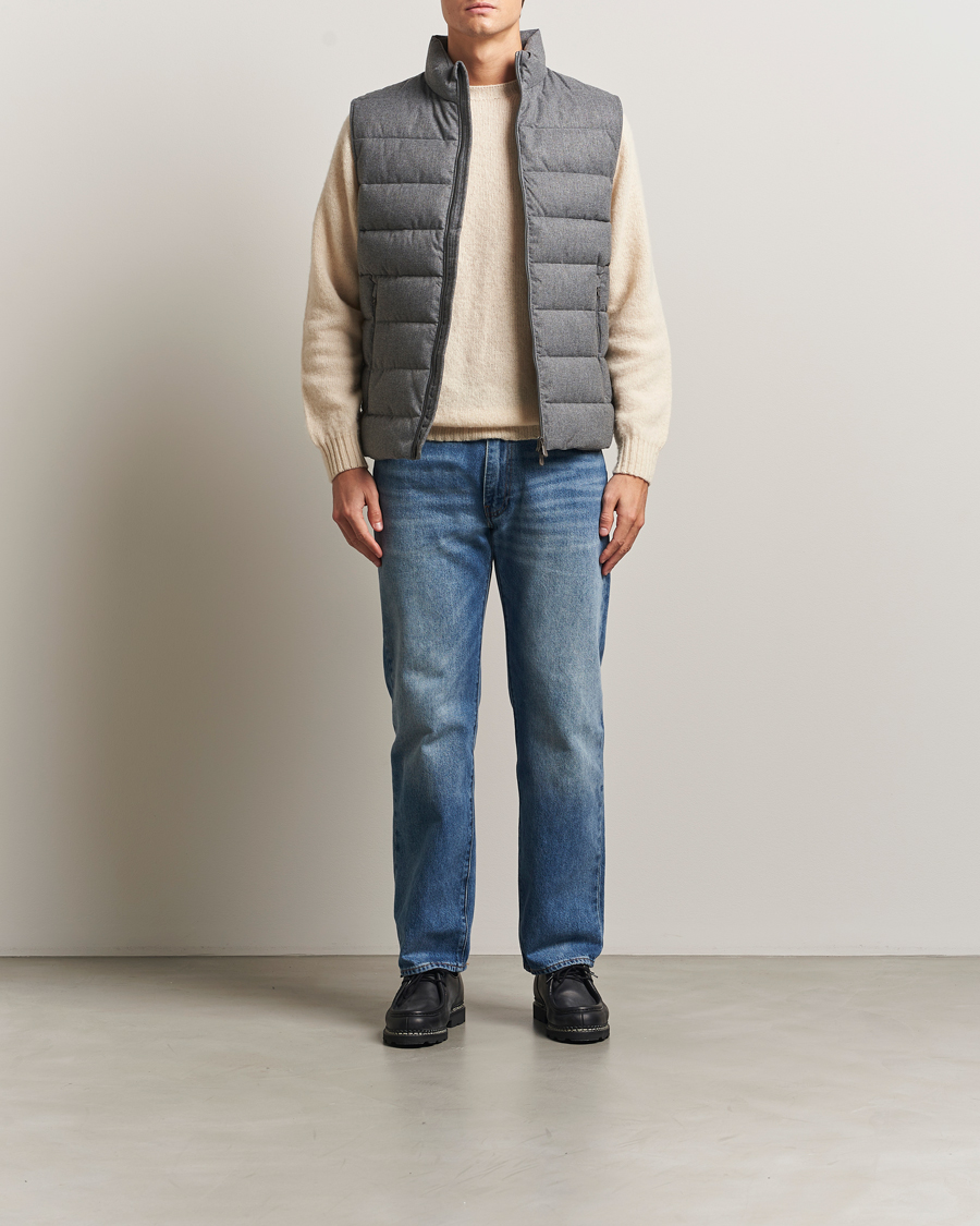 Herre | Veste | Save The Duck | Italo Padded Flannel Vest Mid Grey Melange