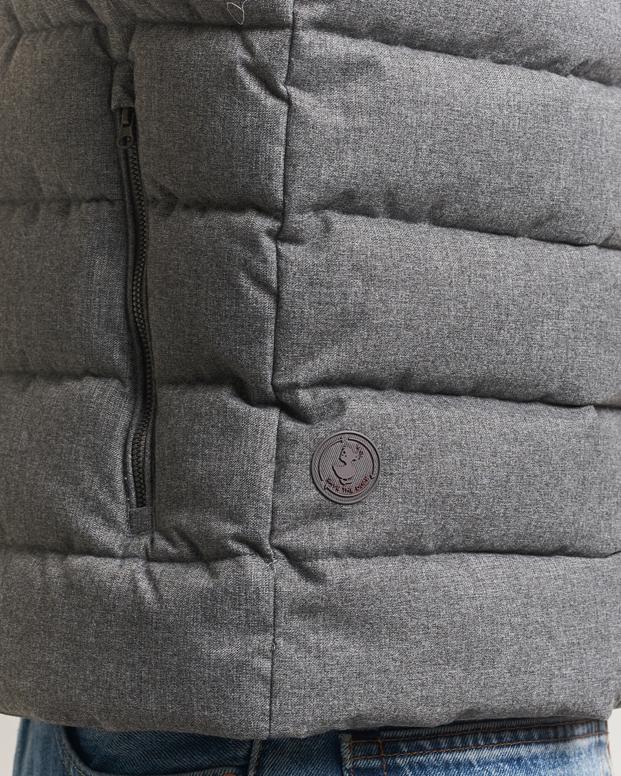 Herre | Veste | Save The Duck | Italo Padded Flannel Vest Mid Grey Melange