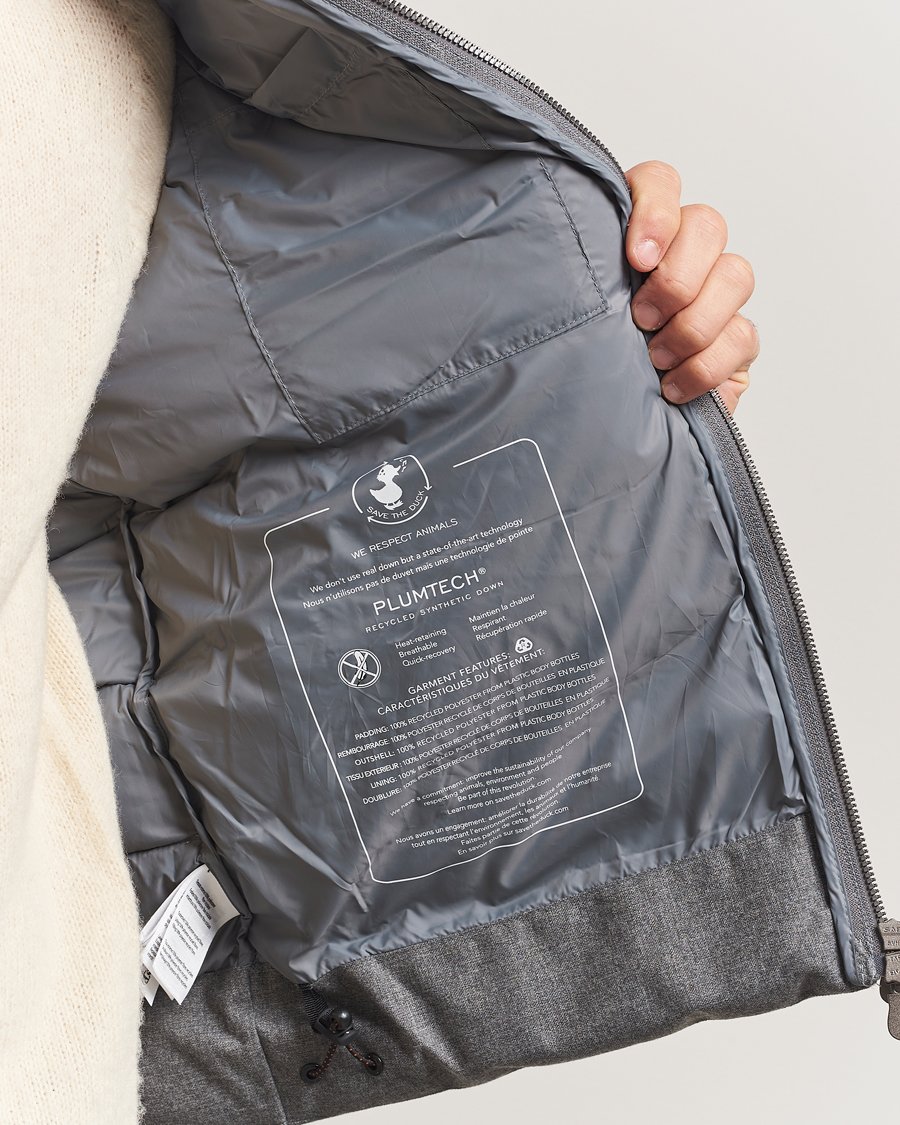 Herre | Veste | Save The Duck | Italo Padded Flannel Vest Mid Grey Melange