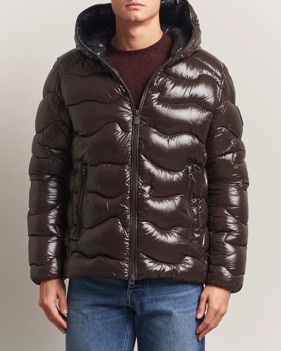Herre | Jakker | Save The Duck | Chet Padded Puffer Brown Black