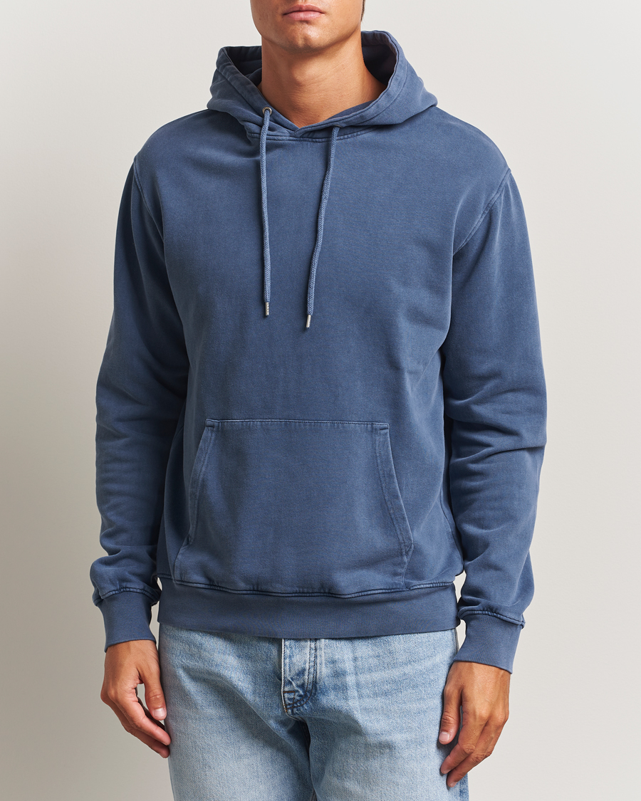 Herre | Trøjer | Colorful Standard | Classic Organic Hood Neptune Blue