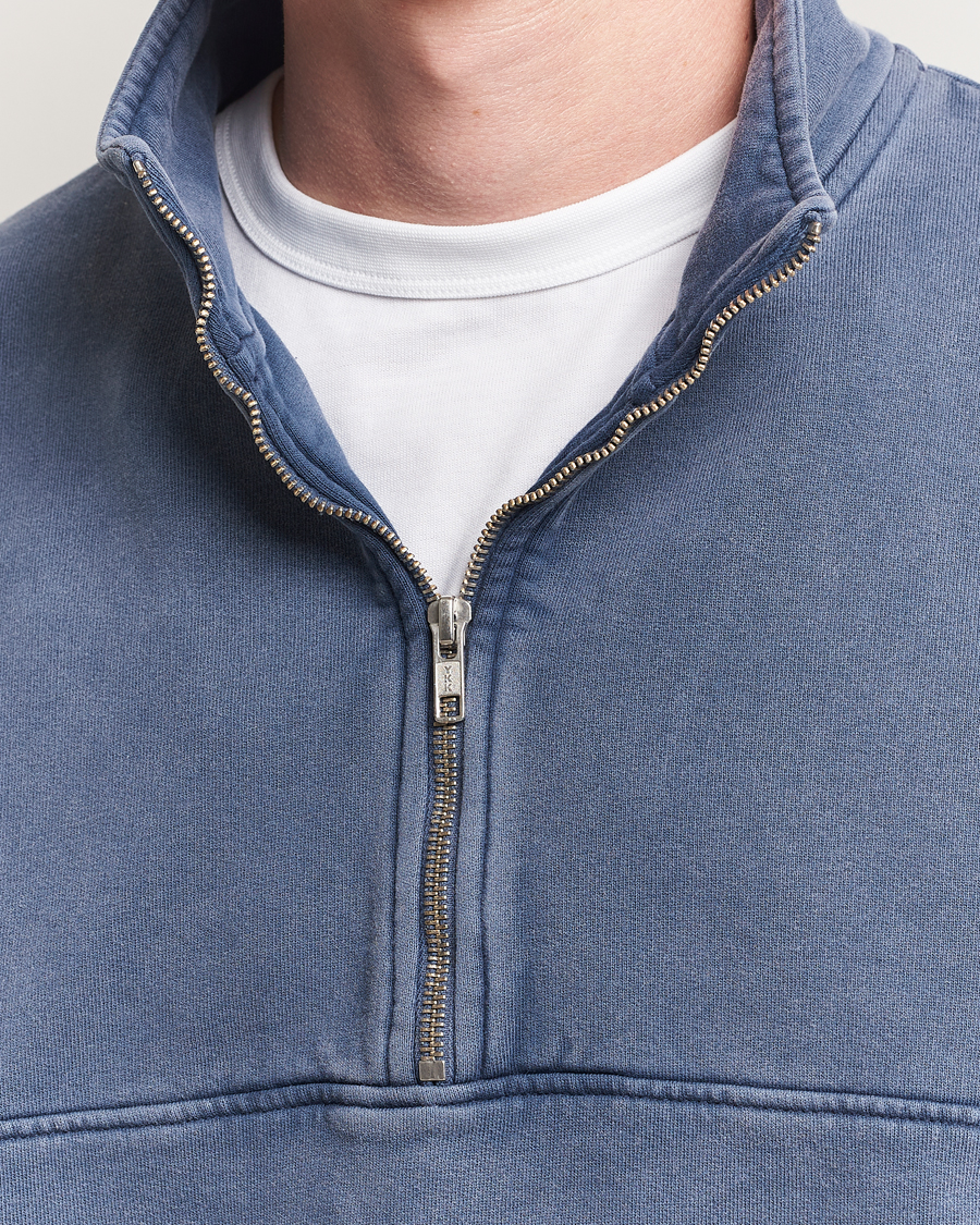 Herre | Trøjer | Colorful Standard | Classic Organic Half-Zip Neptune Blue