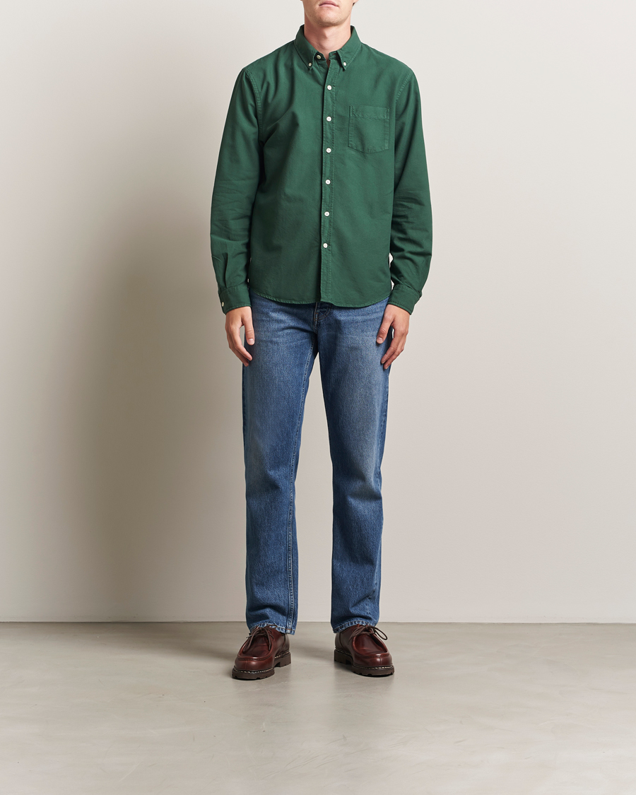 Herre | Skjorter | Colorful Standard | Classic Organic Oxford Button Down Shirt Emerald Green