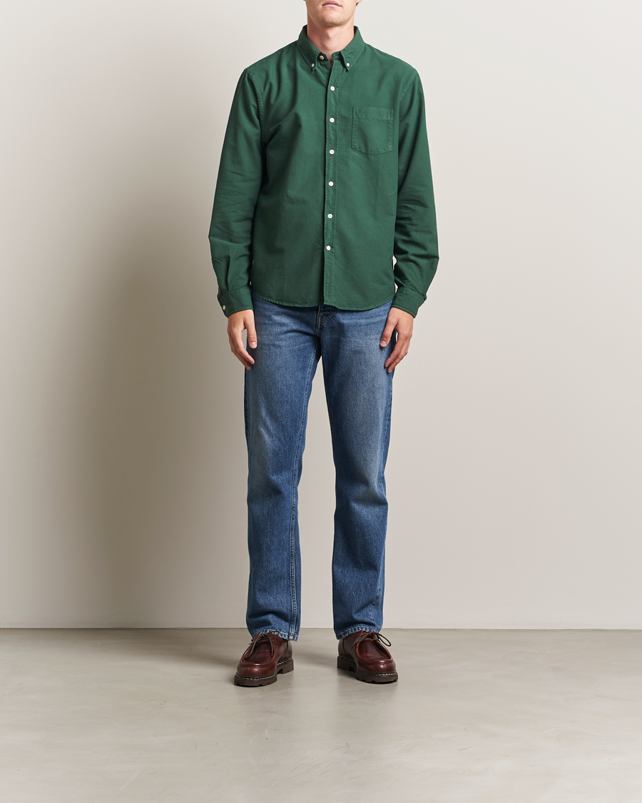 Herre | Skjorter | Colorful Standard | Classic Organic Oxford Button Down Shirt Emerald Green