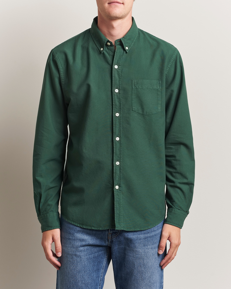 Herre | Skjorter | Colorful Standard | Classic Organic Oxford Button Down Shirt Emerald Green