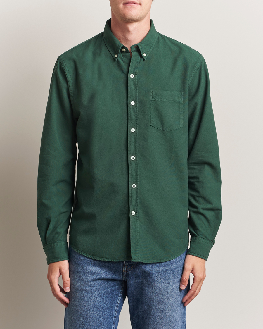 Herre | Skjorter | Colorful Standard | Classic Organic Oxford Button Down Shirt Emerald Green