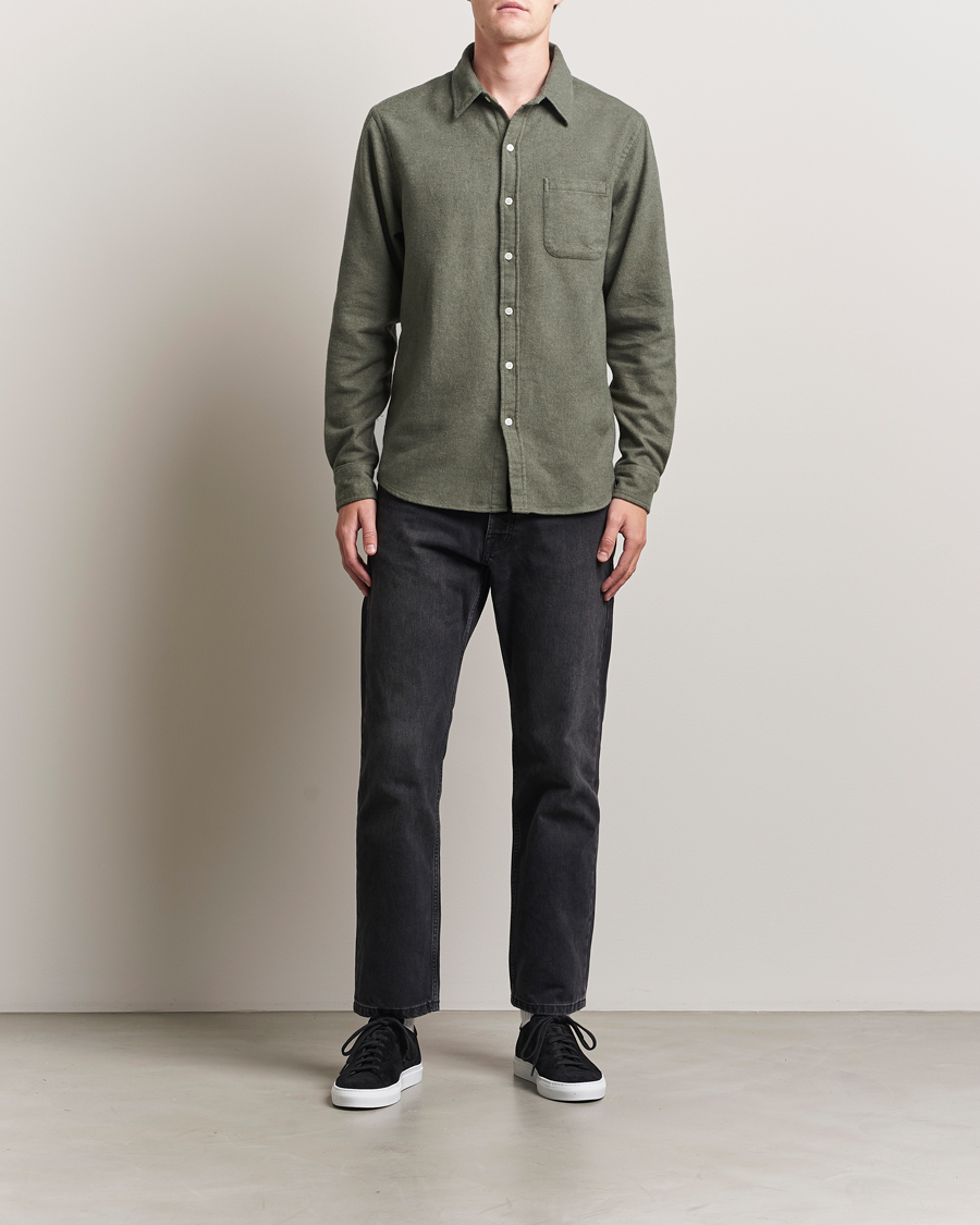 Herre | Skjorter | Colorful Standard | Organic Flannel Shirt Dusty Olive