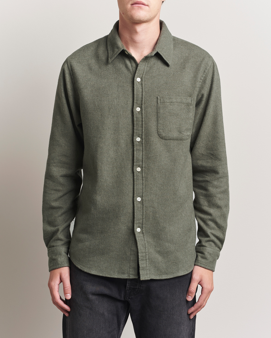 Herre | Skjorter | Colorful Standard | Organic Flannel Shirt Dusty Olive