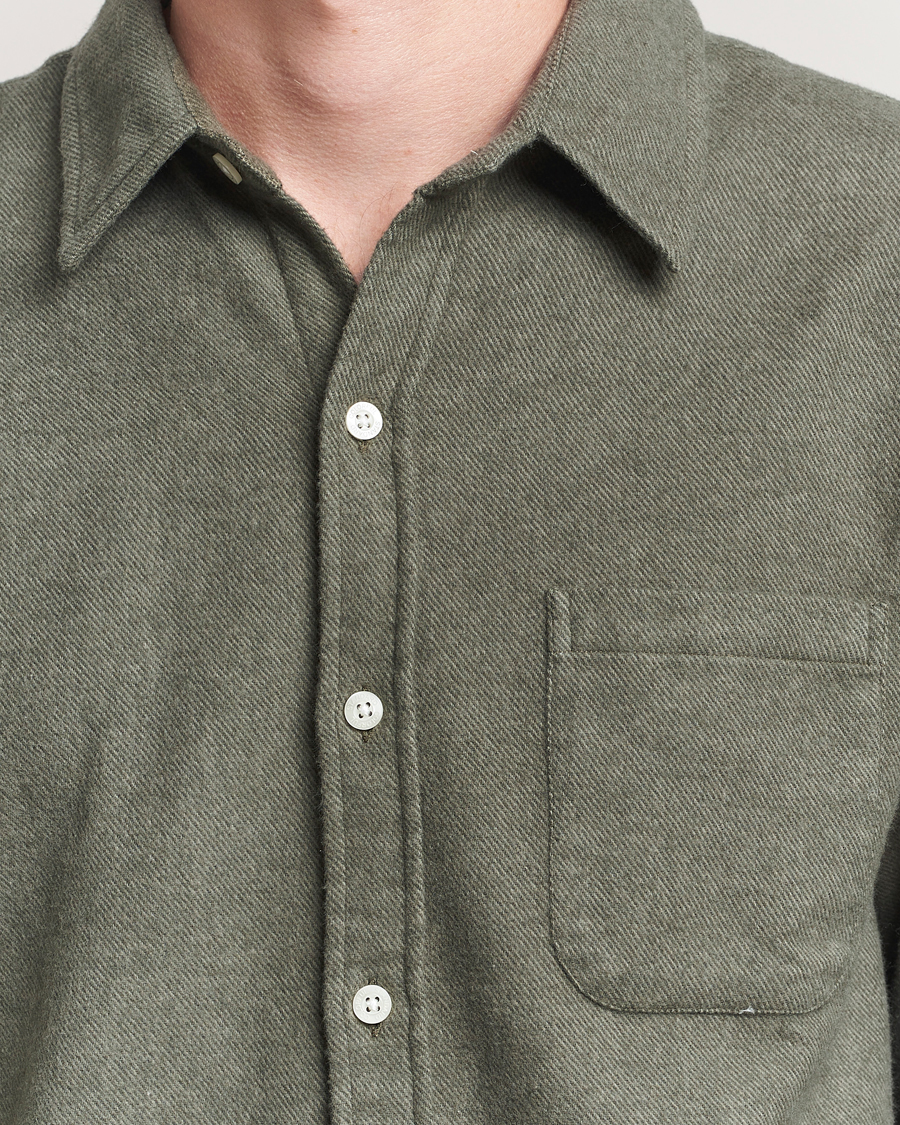 Herre | Skjorter | Colorful Standard | Organic Flannel Shirt Dusty Olive