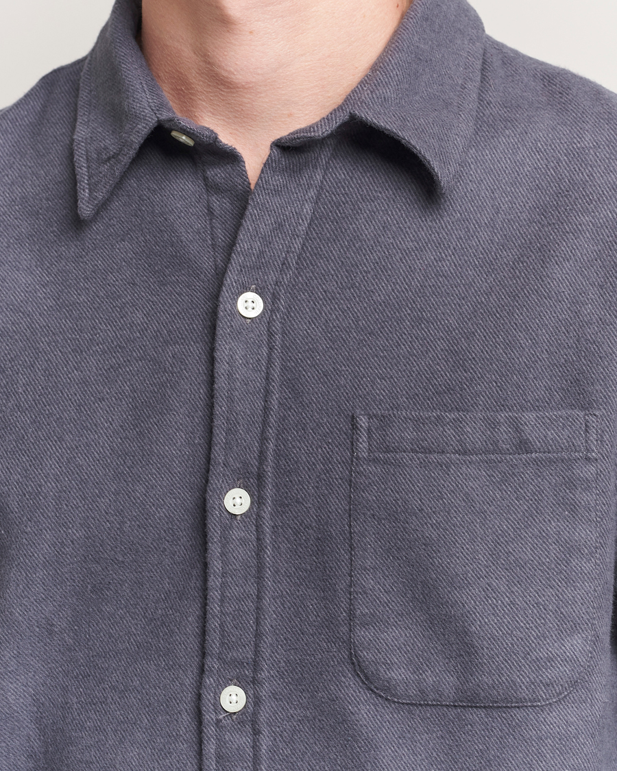 Herre | Skjorter | Colorful Standard | Organic Flannel Shirt Lava Grey