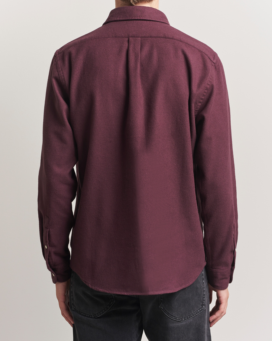 Herre | Skjorter | Colorful Standard | Organic Flannel Shirt Oxblood Red