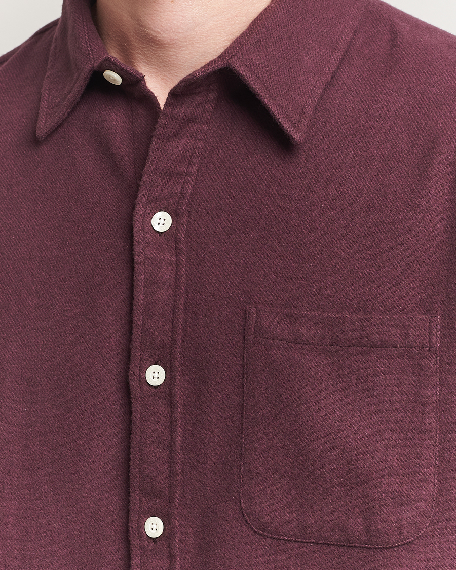 Herre | Skjorter | Colorful Standard | Organic Flannel Shirt Oxblood Red