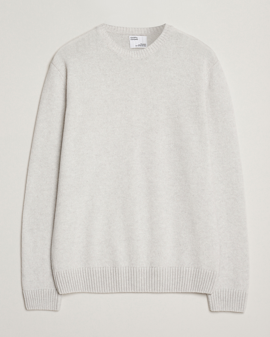Herre | Trøjer | Colorful Standard | Classic Merino Wool Crew Neck Snow Melange