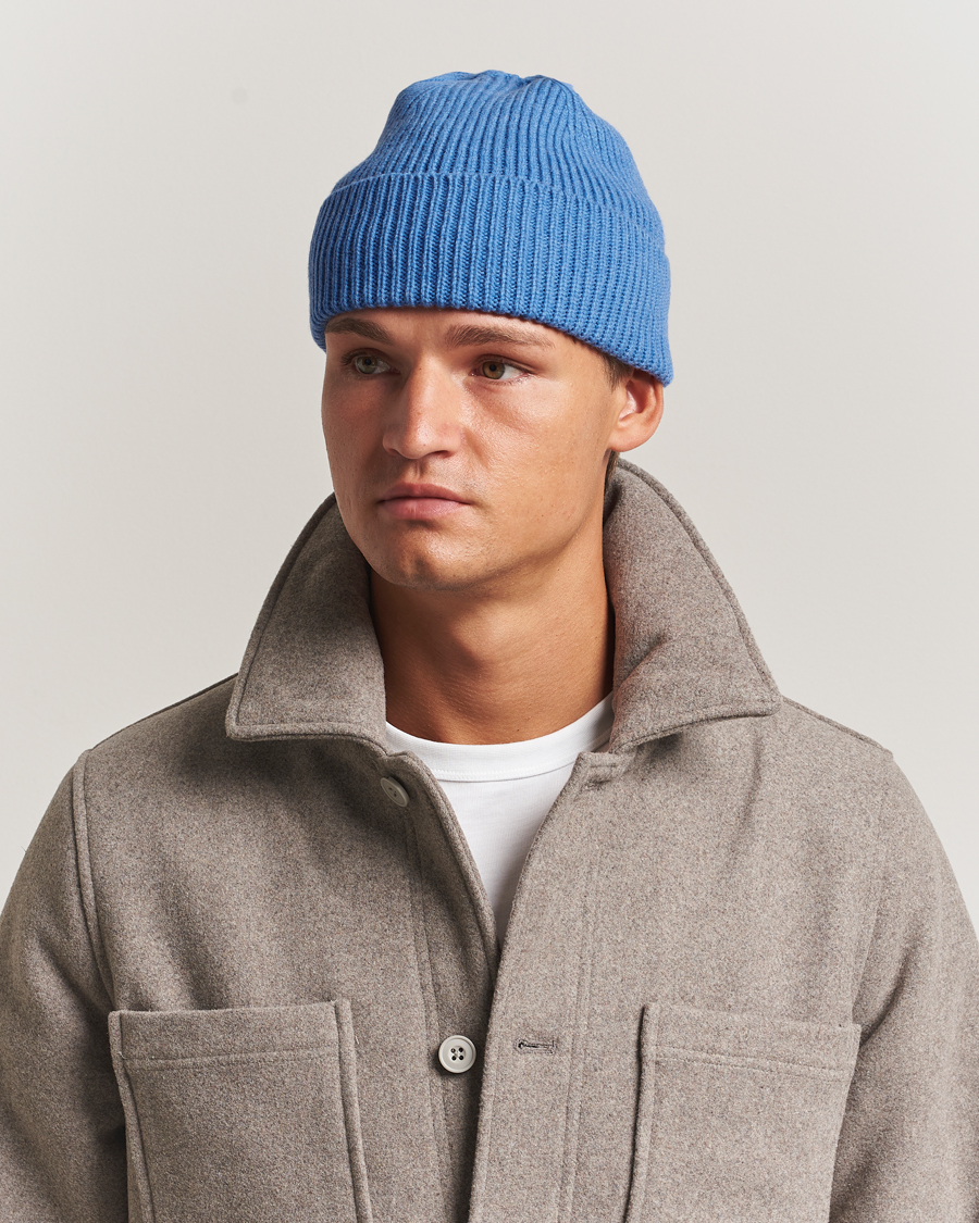 Herre | Huer | Colorful Standard | Merino Wool Beanie Pacific Blue