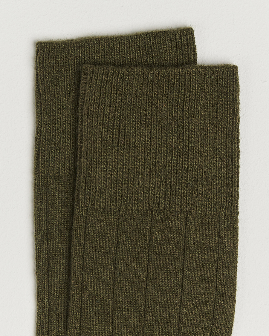 Herre | Undertøj | Falke | Lhasa Cashmere Socks Artichoke Green