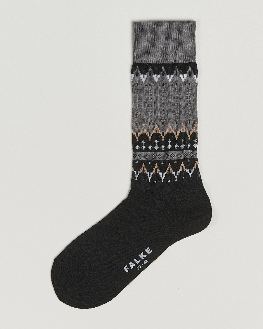 Herre | Undertøj | Falke | Norseman Fairisle Sock Flanell Grey