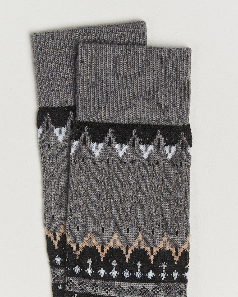 Herre | Undertøj | Falke | Norseman Fairisle Sock Flanell Grey