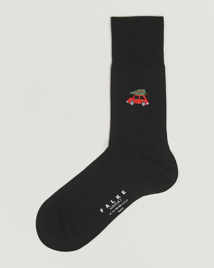 Herre | Undertøj | Falke | Airport Christmas Car Sock Black