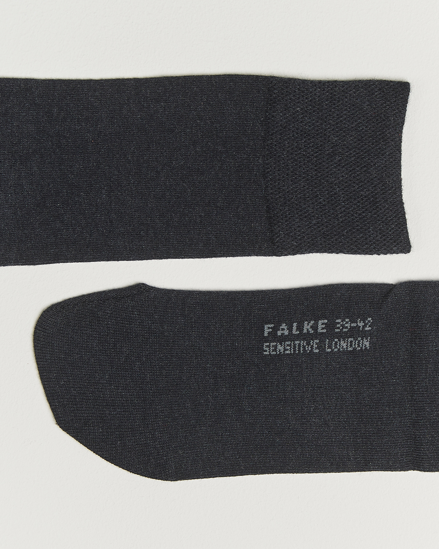 Herre | Undertøj | Falke | Sensitive Socks London Anthracite Melange