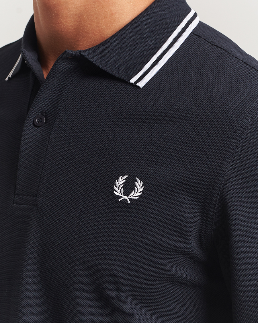 Herre | Polotrøjer | Fred Perry | Twin Tipped Long Sleeve Polo Shirt Navy