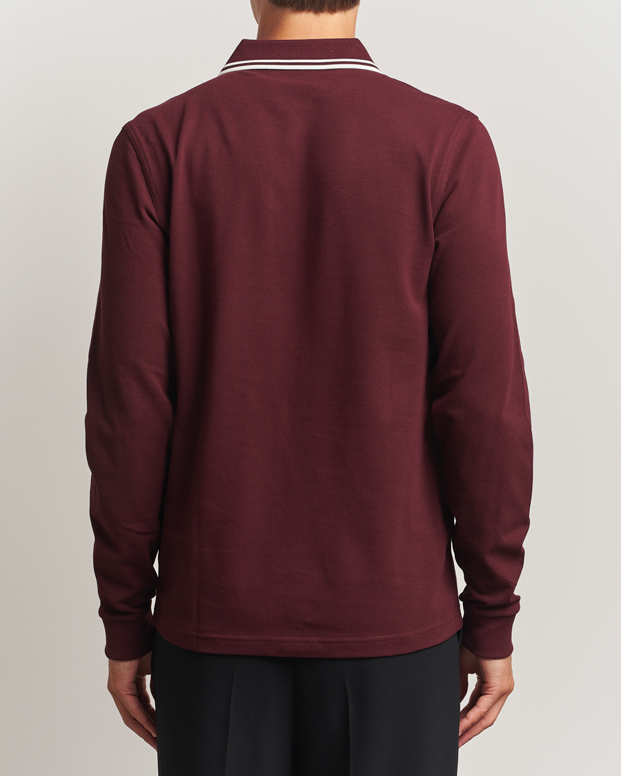 Herre | Polotrøjer | Fred Perry | Twin Tipped Long Sleeve Polo Shirt Oxblood