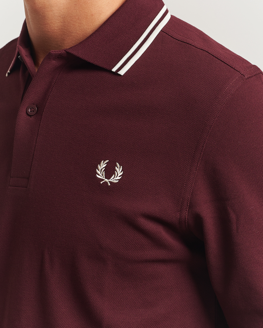 Herre | Polotrøjer | Fred Perry | Twin Tipped Long Sleeve Polo Shirt Oxblood