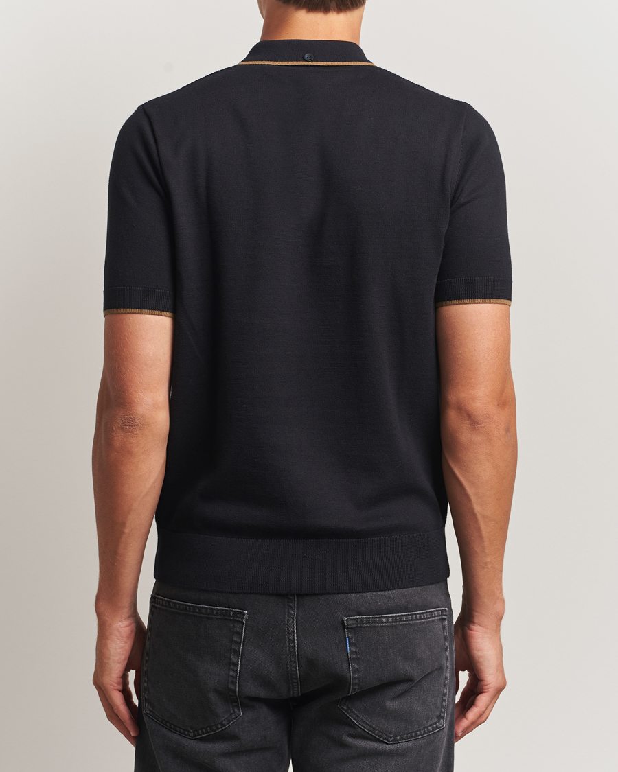 Herre | Polotrøjer | Fred Perry | Pique Knitted Tipped Polo Black