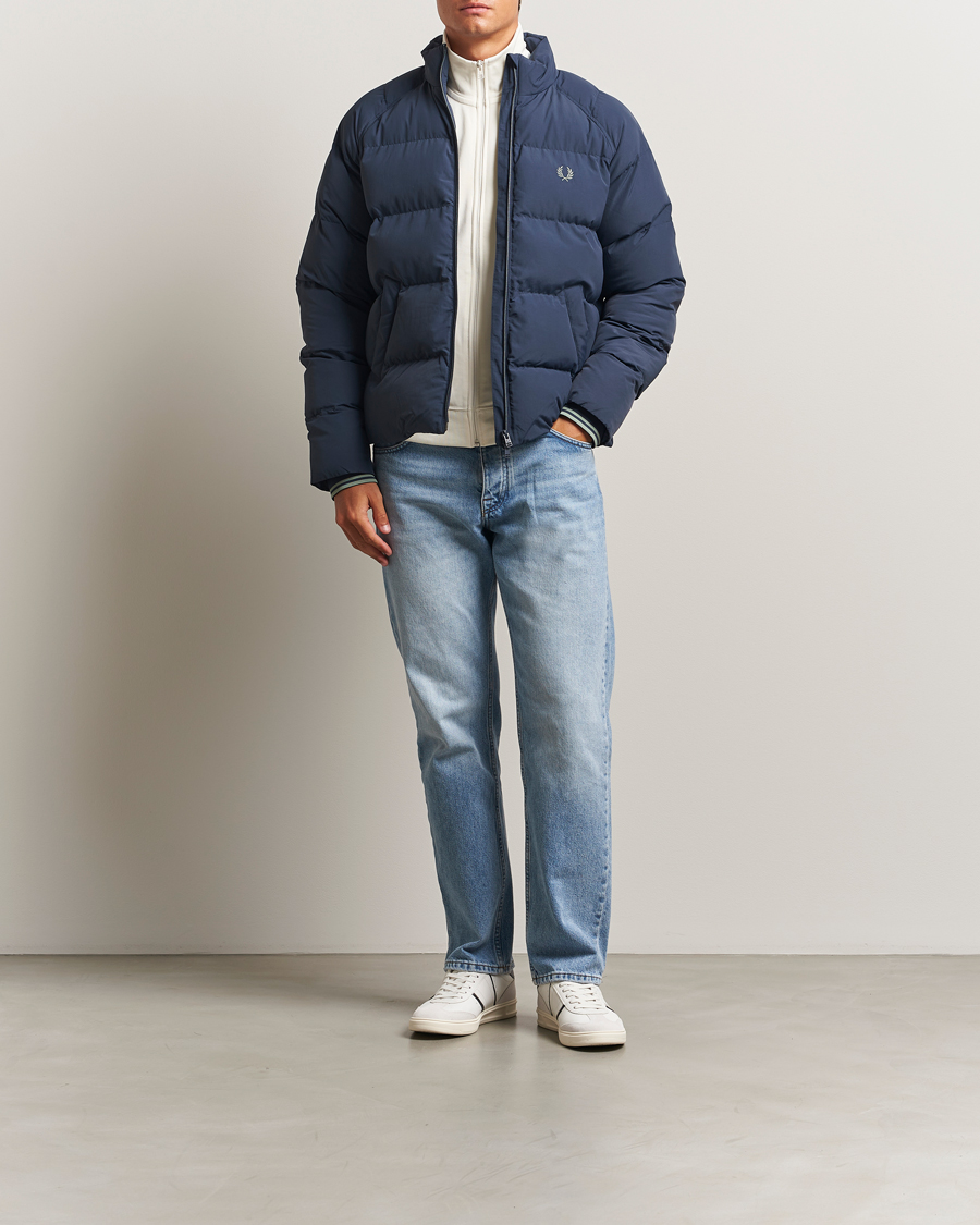 Herre | Jakker | Fred Perry | Raglan Padded Down Jacket Dark Airforce
