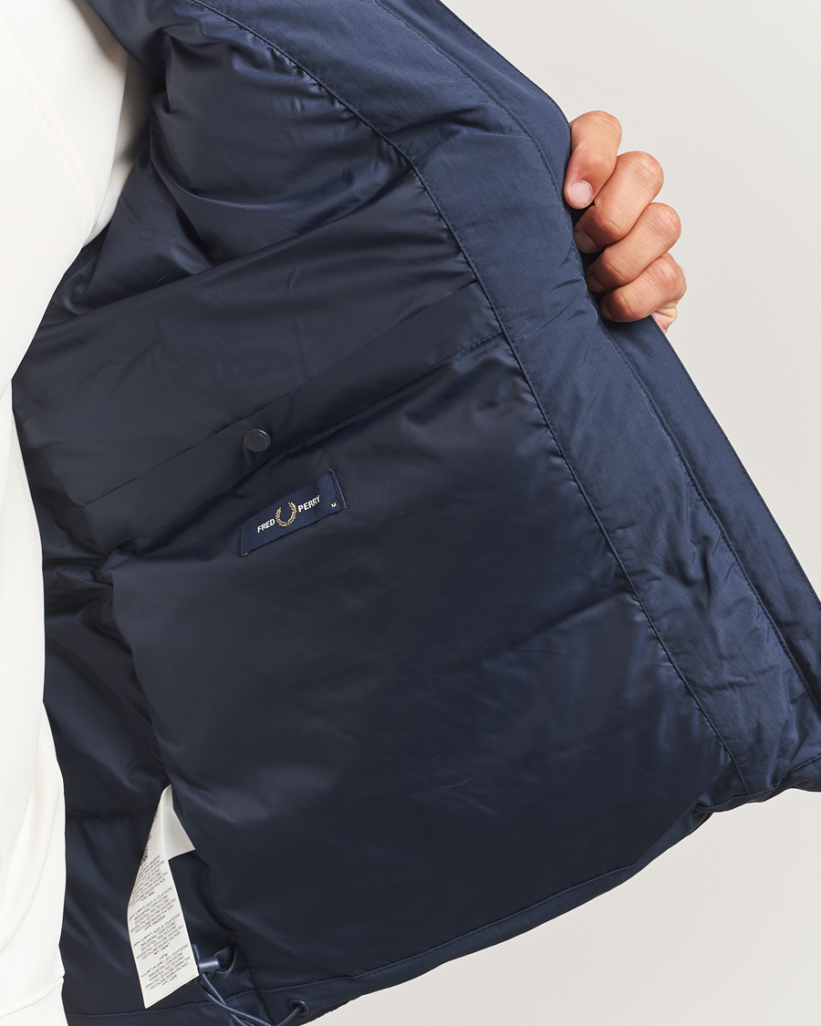 Herre | Jakker | Fred Perry | Raglan Padded Down Jacket Dark Airforce