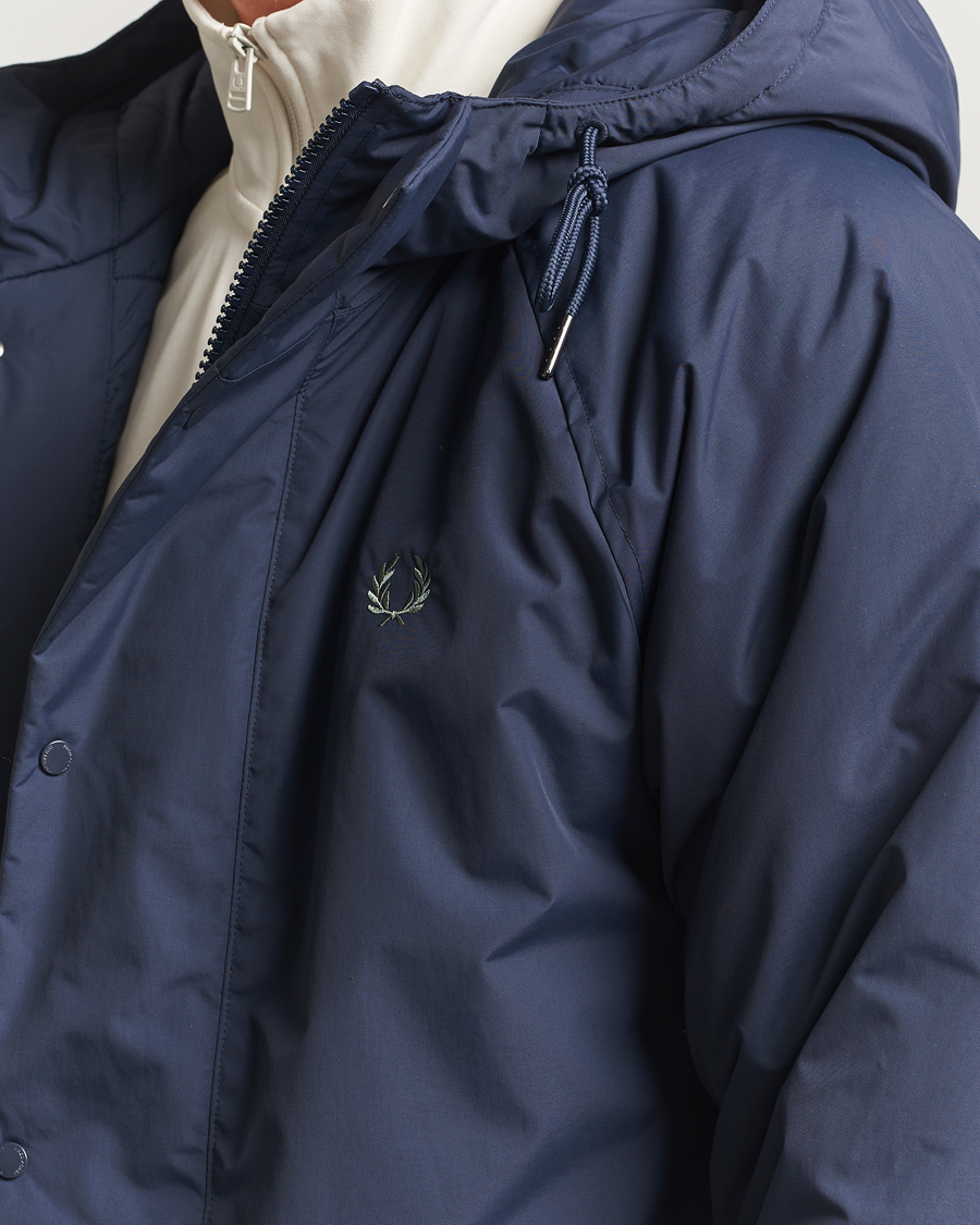 Herre | Jakker | Fred Perry | Stockport Padded Hooded Jacket Dark Airforce
