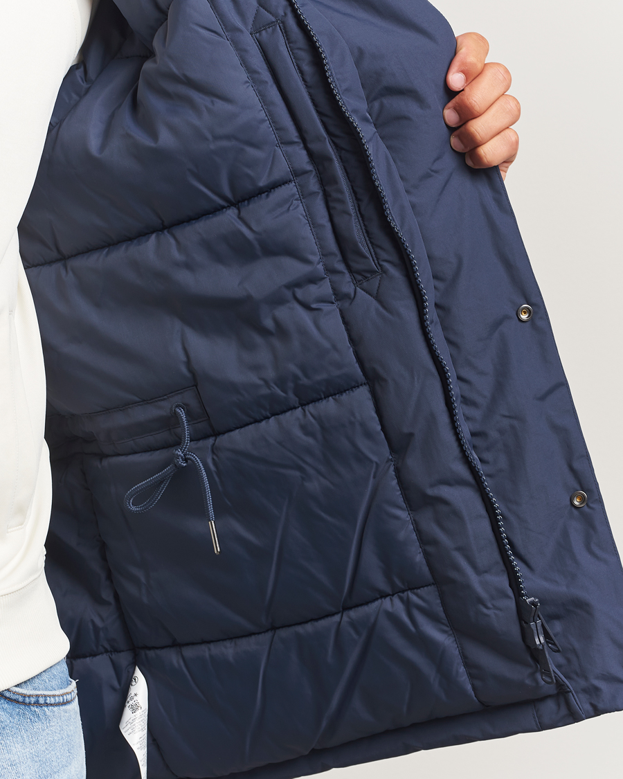 Herre | Jakker | Fred Perry | Stockport Padded Hooded Jacket Dark Airforce