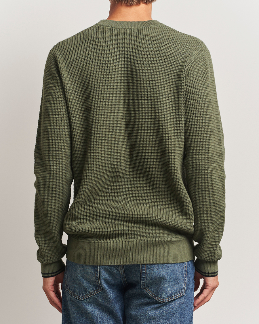 Herre | Trøjer | Fred Perry | Waffle Stitch Jumper Laurel Green