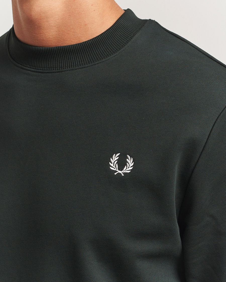 Herre | Trøjer | Fred Perry | Crew Neck Sweatshirt Night Green