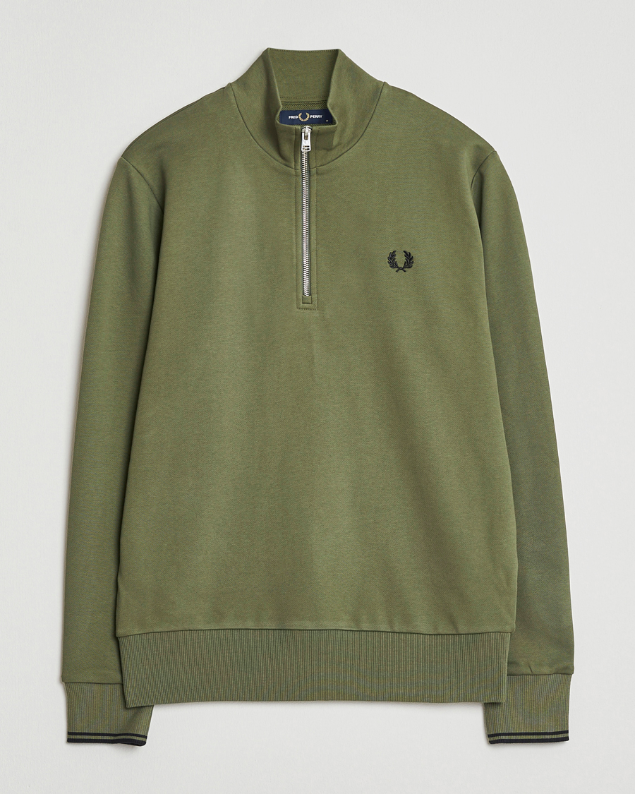 Herre | Trøjer | Fred Perry | Half Zip Sweatshirt Night Green