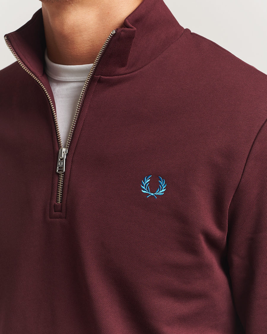 Herre | Trøjer | Fred Perry | Half Zip Sweatshirt Oxblood