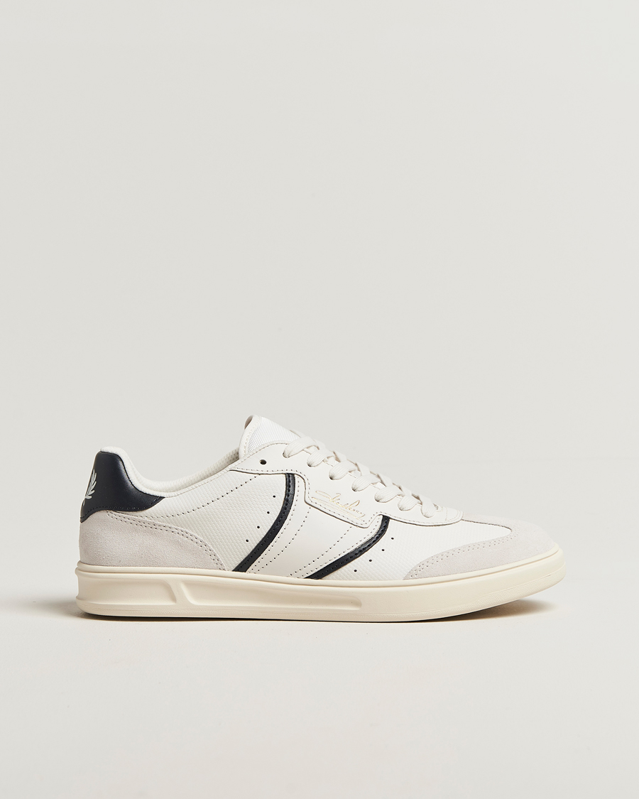 Herre | Sneakers | Fred Perry | B4 Leather/Suede Sneaker Snow White