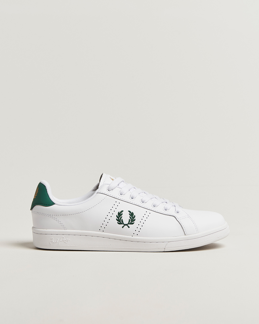 Herre | Sneakers | Fred Perry | B721 Leather Sneakers White/Green