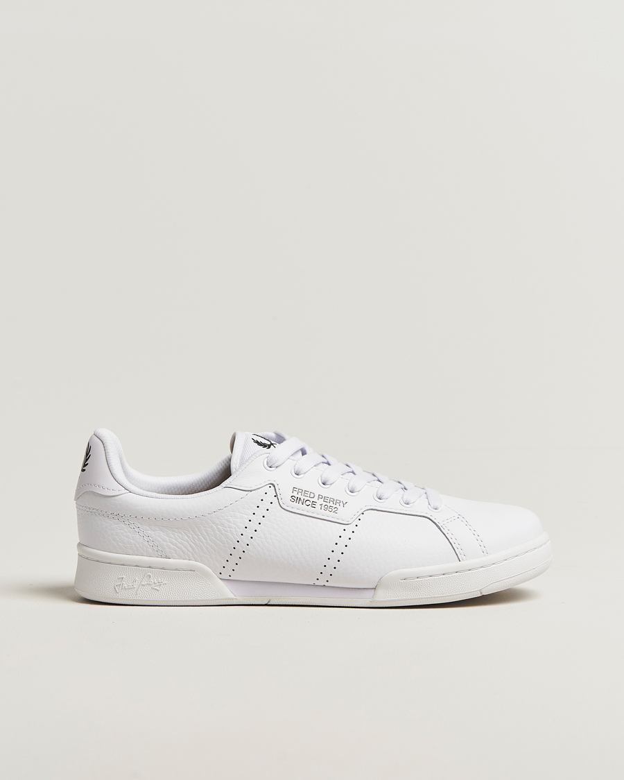 Herre | Sneakers | Fred Perry | B722 Textured Leather Sneaker White