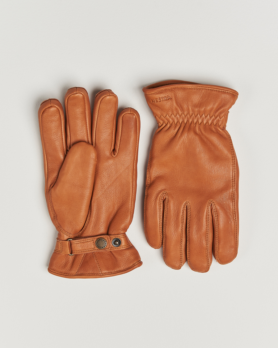 Herre | Handsker | Hestra | Burensvik Deerskin Wool Pile Glove Cognac