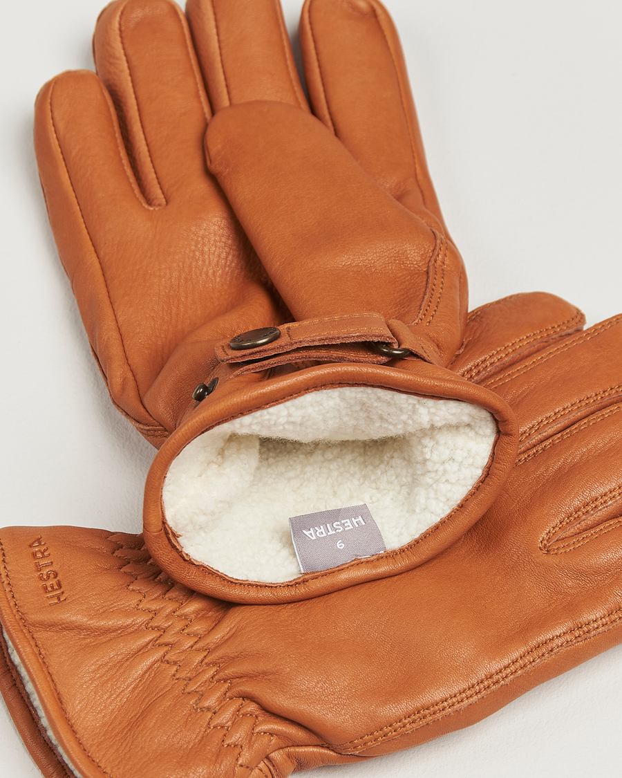 Herre | Handsker | Hestra | Burensvik Deerskin Wool Pile Glove Cognac