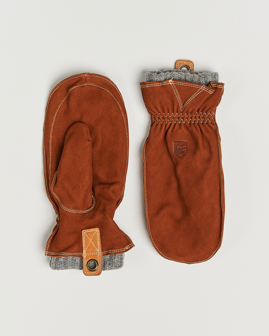 Herre | Handsker | Hestra | Oden Nubuck Wool Lined Mitt Cognac