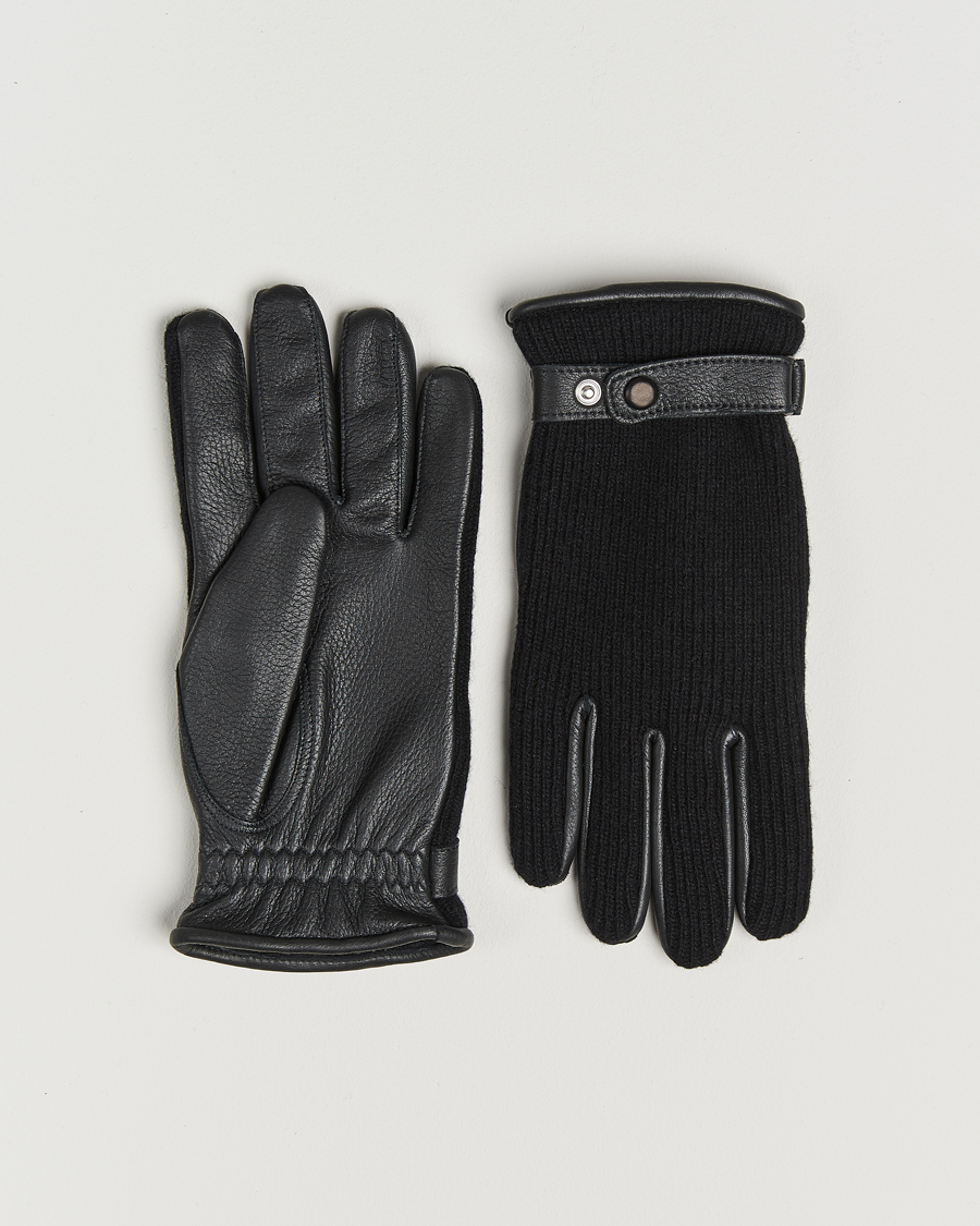 Herre | Handsker | Hestra | Christopher Cashmere/Elkskin Glove  Black