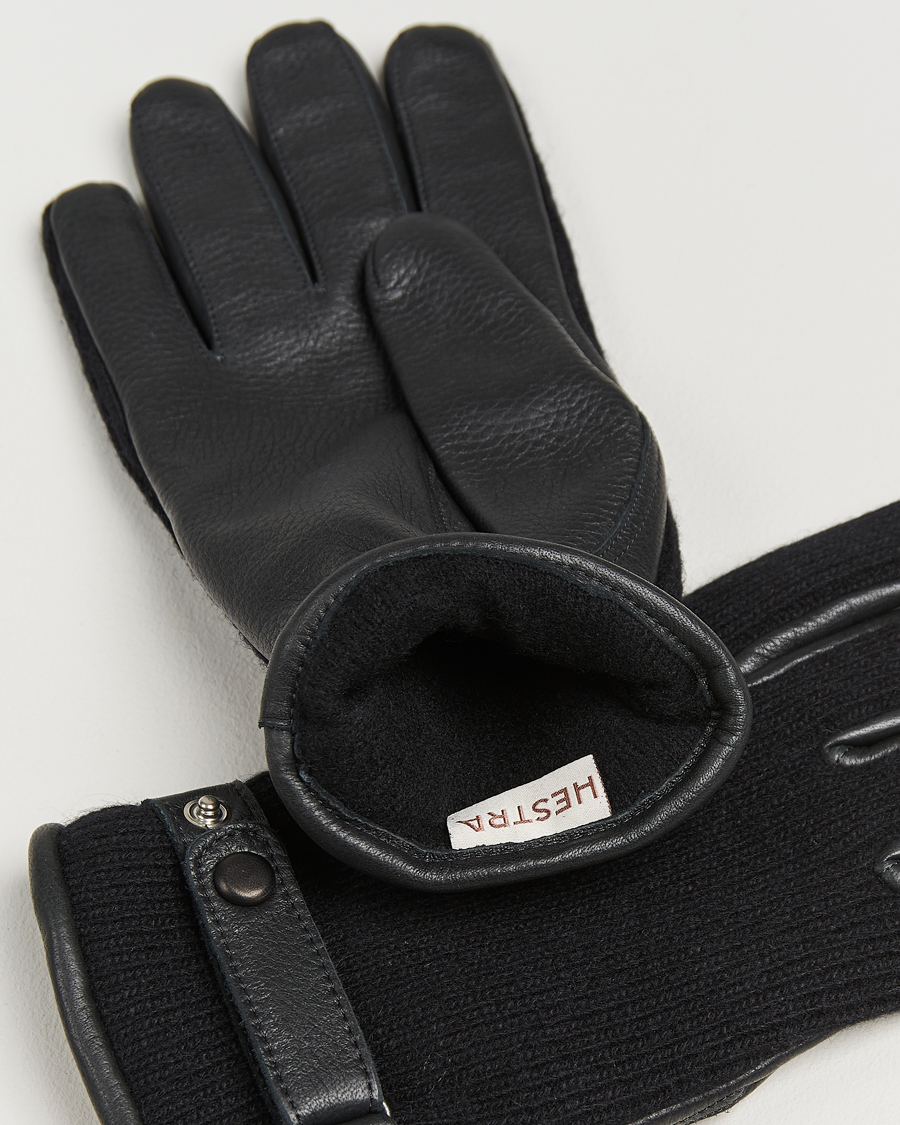 Herre | Handsker | Hestra | Christopher Cashmere/Elkskin Glove Black