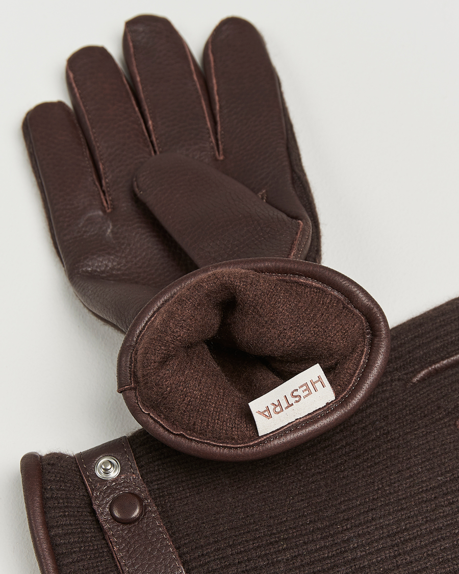 Herre | Handsker | Hestra | Christopher Cashmere/Elkskin Glove  Espresso