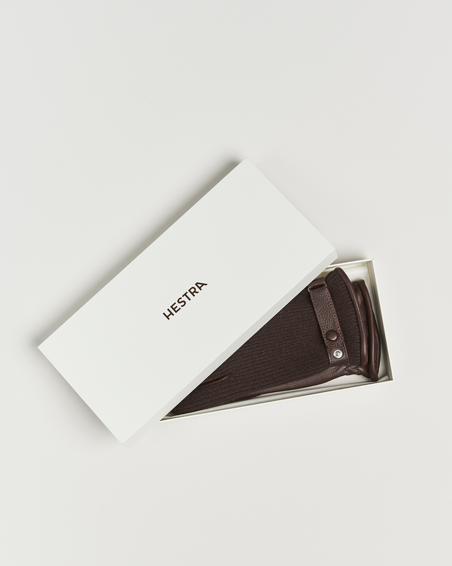 Herre | Handsker | Hestra | Christopher Cashmere/Elkskin Glove  Espresso